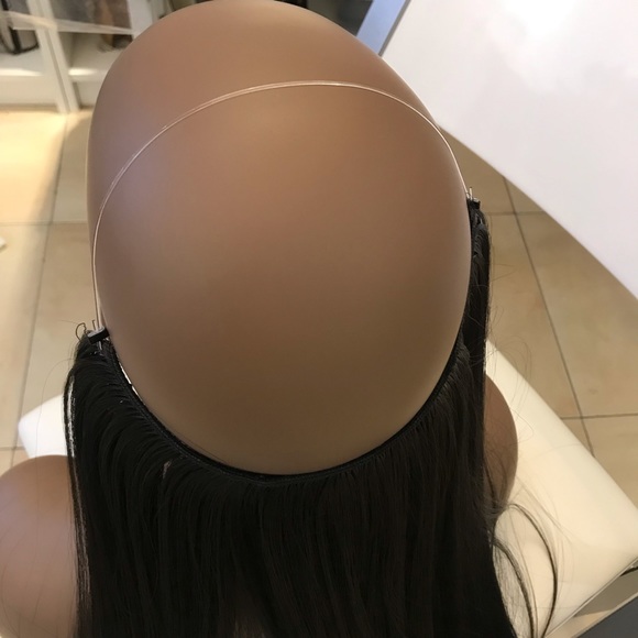 Fish line band halo hair extension - Picture 4 of 5